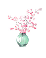 Vase sakura (+enveloppe rose poudré )